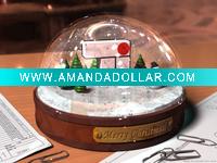 Wholesale Resin Christmas Water GLobe Crafts DIA.=80mm