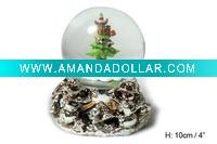 Wholesale bear with Christmas tree polyresin waterball