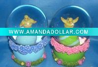 80mm easter water globe with LED light Xmas gift