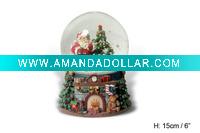 Wholesale Romantic polyresin Christmas man&tree waterball decoration