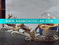 Christmas santa snow globe