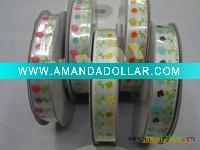Wholesale 15mm colorful flower wedding decorated satin ribbon
