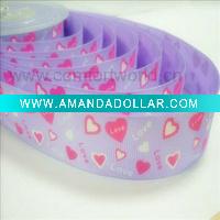 Printed satin ribbon