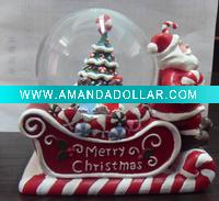 Christmas santa snow globe