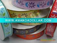Wholesale 15mm daisy wedding decorated grossgrain ribbon
