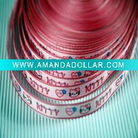 Printed satin ribbon