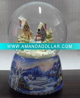 Wholesale Christmas house and snowman snow globe