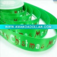 Printed satin ribbon