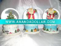 Diameter 12CM Santa Water Globe With Music and Turning SH07022