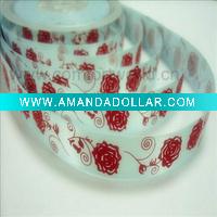 Printed satin ribbon