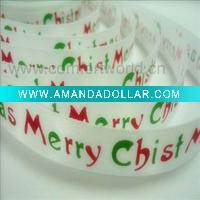 Printed satin ribbon
