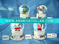 120MM Christmas Water Globe With Music and Turning SH07022