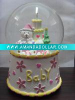 Wholesale Baby bear with christmas gifts snow globe