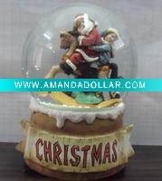 Wholesale Santa ride on wooden horse snow globe