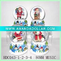 TOP 80mm polyresin Christmas glass gift