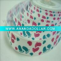 Printed satin ribbon