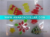Wholesale christmas decor. printing gel window stickers(LD-P2024)
