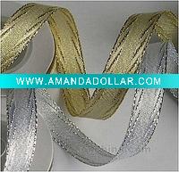 silver metallic ribbon
