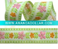 Wholesale Jacquard Ribbon, decorative ribbon, satin ribbon
