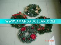 Wholesale 30cm artificial outdoor decorative pvc Christmas wreath