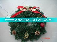 Wholesale 30cm artificial outdoor decorative pvc Christmas wreath
