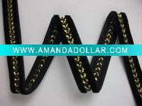 middle stitching velvet ribbon