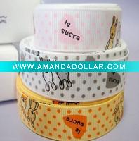 printed grosgrain ribbon
