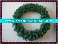 Wholesale 60cm artificial outdoor decorative pvc Christmas wreath