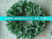 Wholesale 70cm artificial decorative pet snowing Christmas wreath