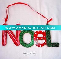 Wholesale Christmas Glitter Words Door Hanger