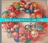 Wholesale 50cm artificial decorative plastic ball Christmas wreath