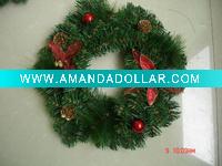 Wholesale 30cm artificial outdoor decorative pvc Christmas door wreath
