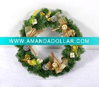 Wholesale 55cm artificial decorative Christmas flower wreath