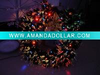 Wholesale artifical 50cm prelit decorative Christmas flower wreath