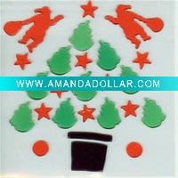 Wholesale decorative christmas window gel sticker(LD-B2007)