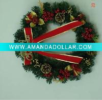 Wholesale 60cm artificial decorative Christmas flower wreath