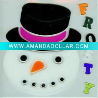 Wholesale decorative santa claus window gel stickers(LD-B2056)