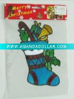 Wholesale christmas candles PVC fridge stickers (LD-M036)