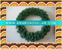 Wholesale 70cm artificial decorative pvc Christmas funeral wreath