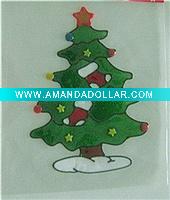 Wholesale christmas tree PVC mirror stickers (LD-M061)
