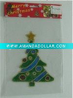 Wholesale christmas tree window stickers for decr. (LD-M052)