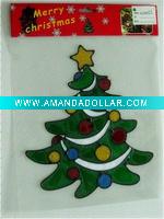 Wholesale christmas tree PVC fridge stickers (LD-M056)