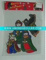 Wholesale christmas PVC window stickers (LD-M063)