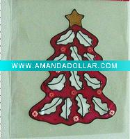 Wholesale christmas bell PVC mirror stickers (LD-M058)