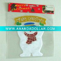 Wholesale PVC santa claus gel stickers(LD-M079)