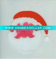 Wholesale fashion window gel stickers with santa claus(LD-B2013)
