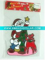 Wholesale santa claus window stickers for decr. (LD-M053)