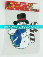 Wholesale santa claus with walking stick PVC fridge stickers (LD-M033)