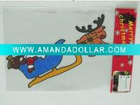 Wholesale santa claus skiing PVC fridge stickers (LD-M036)