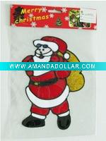 Wholesale santa claus with yellow bag PVC fridge stickers (LD-M031)